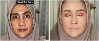 transformasi makeup pengantin usia 40