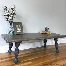 to refinish a rustic wood coffee table