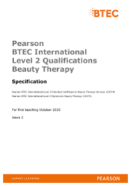 beauty therapy pearson qualifications