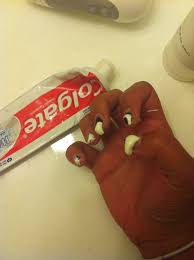 toothpaste as a nail polish remover