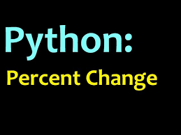 python percent change calculation how