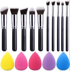 makeup brush with puff for household