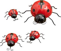 metal ladybug garden decorations with