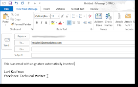 How To Create A New Signature In Outlook 2013