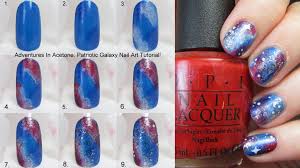 tutorial tuesday patriotic galaxy nail