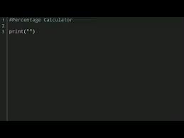 percene calculator with python