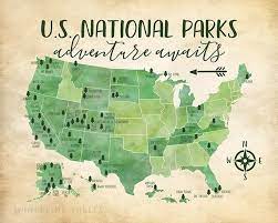 Check off the parks you have visited! Us National Parks Map Printable
