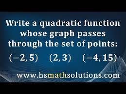 A Quadratic Function From Points