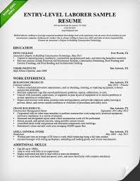 Entry Level Construction Worker Cover Letter For Resume