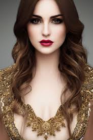 prom dress glitter brunette goth makeup