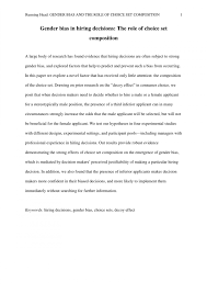 004 Conclusion Outline Research Paper Gender Role Essays