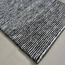 solid handloom black and white striped