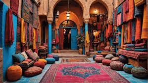 souks and rugs of a moroccan city