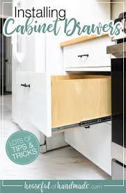 how to install cabinet drawers with