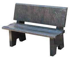 Granite Stone Bench With Backrest 3