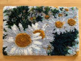 shady daisies latch hook rug pattern