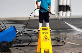 power washing commercial floor