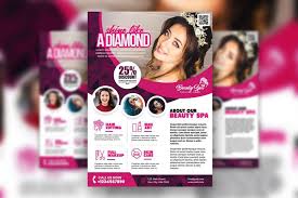 infographic beauty salon flyer template
