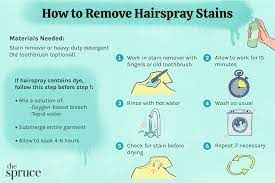 remove hair spray stains from clothes