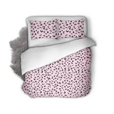 pink leopard print home cotton bed
