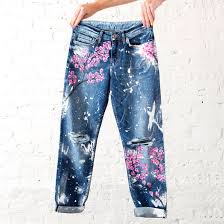These fun do it yourself jeans makeovers show you how to create awesome new fashions out of your jeans to create something no one else has, but all will envy. Paint Your Own Cherry Blossom Jeans The Homestead Survival