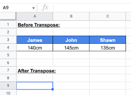 to rotate data tables in google sheets