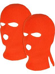 2 Pieces 3-Hole Ski Mask Knitted Face Cover Winter Balaclava Full Face Mask  For Winter Outdoor Sports (Orange) on Galleon Philippines