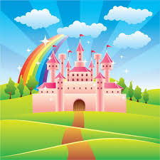Princess Rainbow Castle Wallpaper Wall