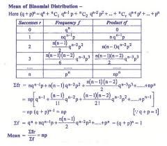 find mean and variance of binomial