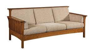 84 Mission Sofa With Wood Frame From