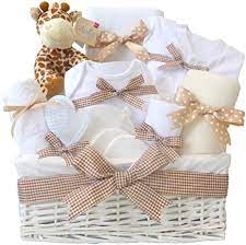 And the gifts are just so cute. Mr Giraffe Large Baby Hamper Basket Unisex Neutral Baby Shower Nappy Cake Hampers Newborn Gift Set Boys Girls Arrival Mums Gifts Sets 1st Babys Ideas Jungle Maternity Leave Presents Uk Fast Dispatch