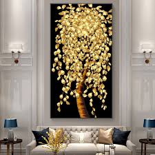 C Golden Tree Oil Painting Money