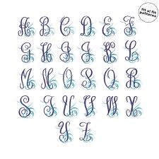 This floral banner was so popular that we created another floral banner style that you can find here. 3 Swirly Monogram Single Letter Alphabet Set For Etsy Lettering Alphabet Monogram Letters Lettering