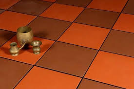 strong terracotta floor tile