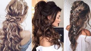 Ideal for those with thinner, long hair, this hairstyle adds extra texture and creates volume from teasing. Half Up Half Down Long Hair Wedding Hairstyles Youtube