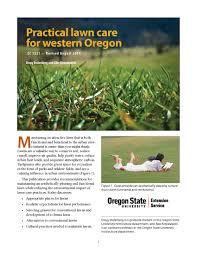 Practical Lawn Care For Western Oregon Osu Extension Catalog