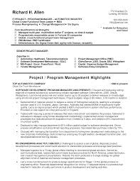 It Program Manager Resume Templates At