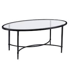 Quinton Oval Glass Top Cocktail Table