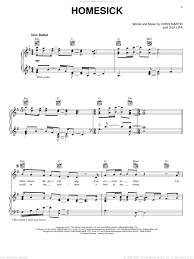 homesick sheet for voice piano
