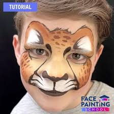 fast cheetah face paint step by step