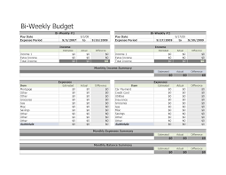 Bi Weekly Budget Template Excel Budget Template Budget