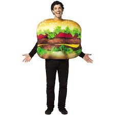 Cheeseburger Adult Halloween Costume One Size