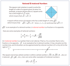 Rational And Irrational Numbers