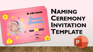 design naming ceremony invitation card