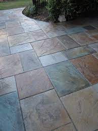Colored Stamped Concrete Patio With