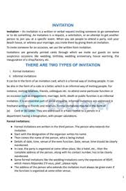 cbse cl 11 english invitation pdf