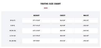 Size Chart Russell Athletic