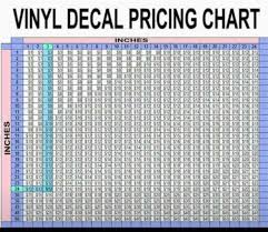 Faithful Vinyl Decal Price Chart 2019