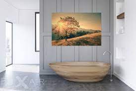 Das badezimmer wird bei vielen wellnessbereich genannt. Schone Sonne Uber Das Hochland Poster Und Wandbilder Furs Badezimmer Bilder Und Poster Fixar De