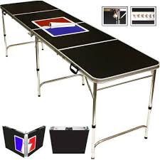8 folding beer pong table with bottle